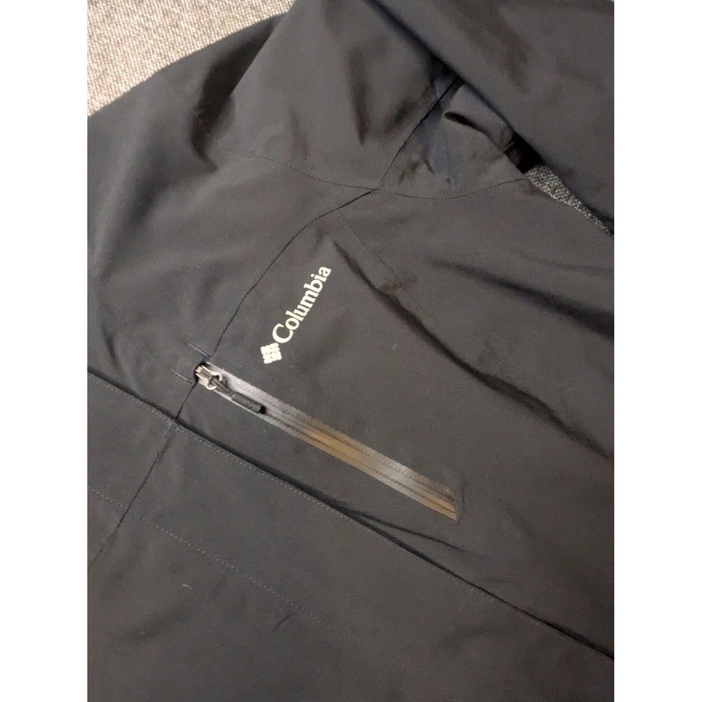 Columbia Omni-Tech Insulated Rain Jacket Mens XS Black Omni Heat Full Zip Coat - Picture 5 of 10